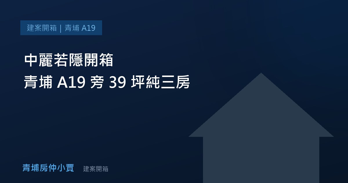 中麗若隱開箱，青埔 A19 旁 39 坪純三房